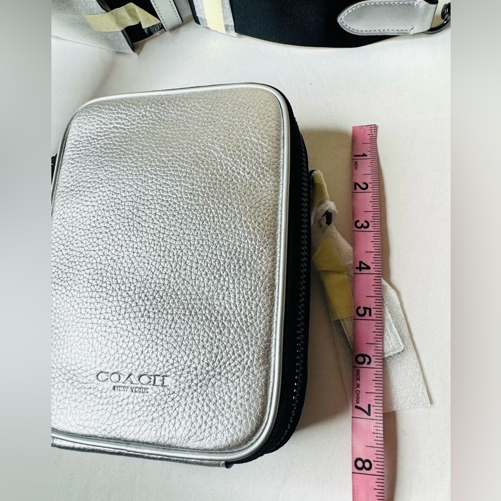Coach Stanton Crossbody Silver Metallic Men's Bags NWT - Picture 10 of 15